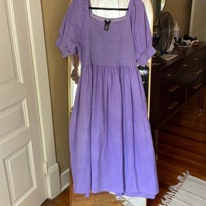 hyacinth cottage core dress cinch top midi length size 18/20